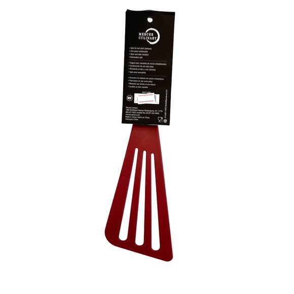 Hells Tools 12" Slotted Spatula By Mercer Culinary - Heat Resistant Red Nylon - Picture 2 of 4